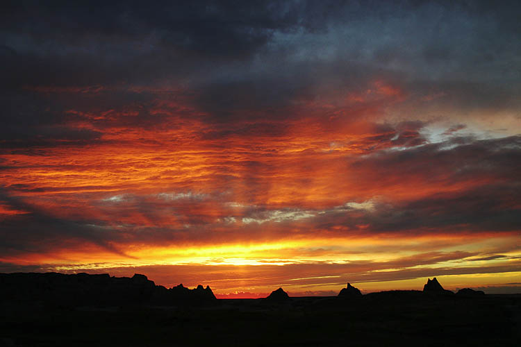 Sunset in the Badlands