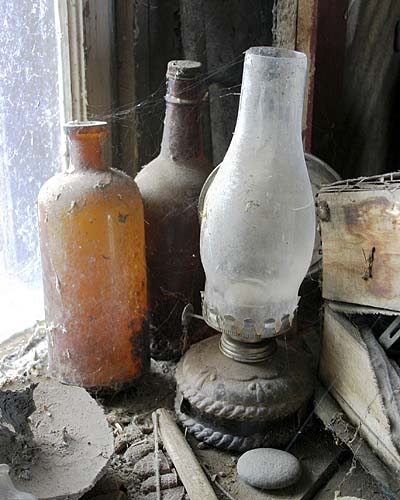Oil Lamp with Bottles