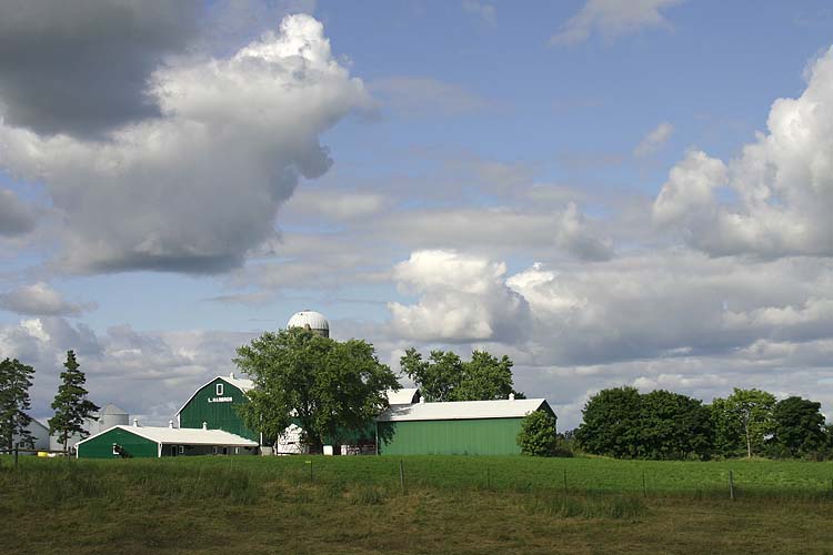 Barns with Clouds