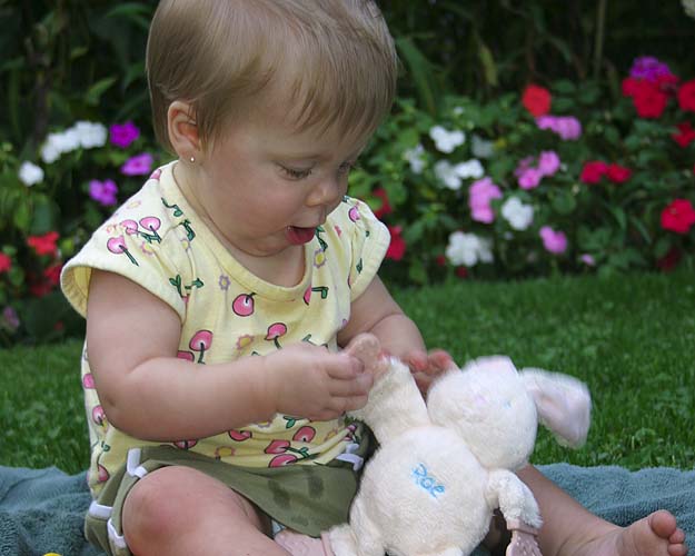Examining Bunny\'s Hands