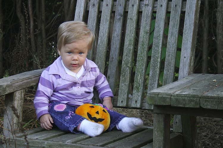 Rachel with Pumpkin