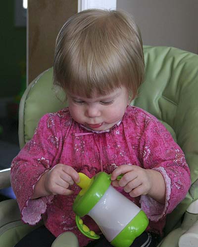 Checking Out Her Sippy Cup