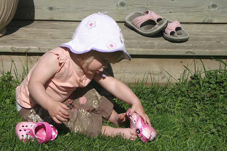Putting On Her Shoes