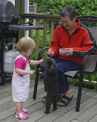 Helping Feed Bijou