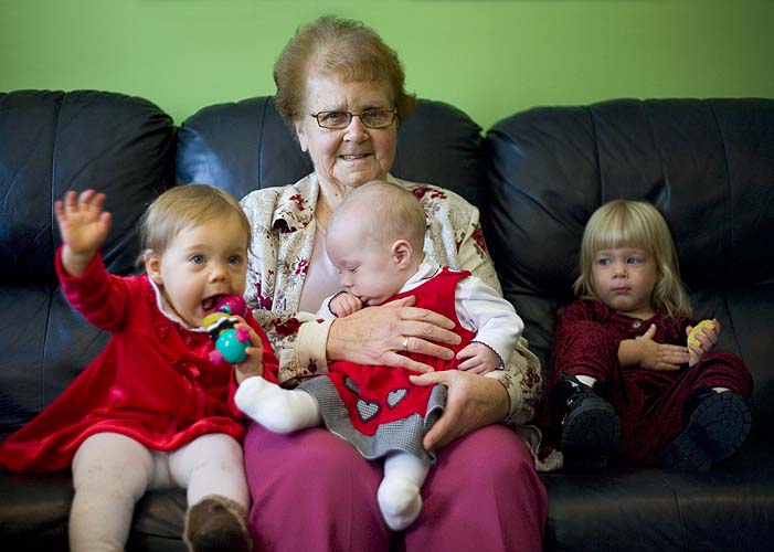 Great-Granddaughters at Christmas