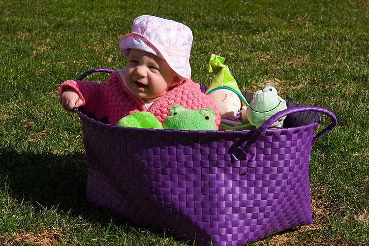 One Girl In A Basket