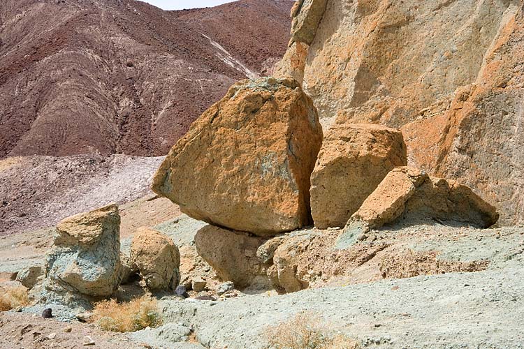 Orange and Green Boulders