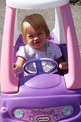 Teagan in Her Car