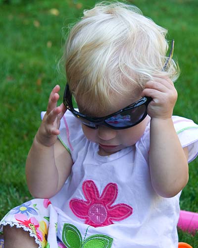Trying On Mommy's Sunglasses