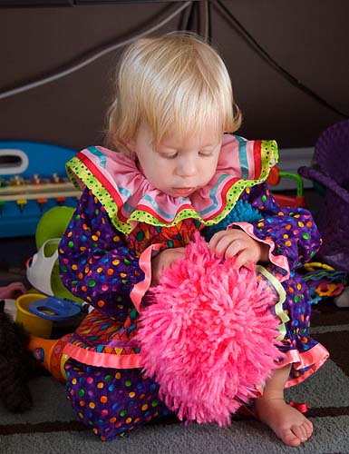 Trying On the Clown Costume