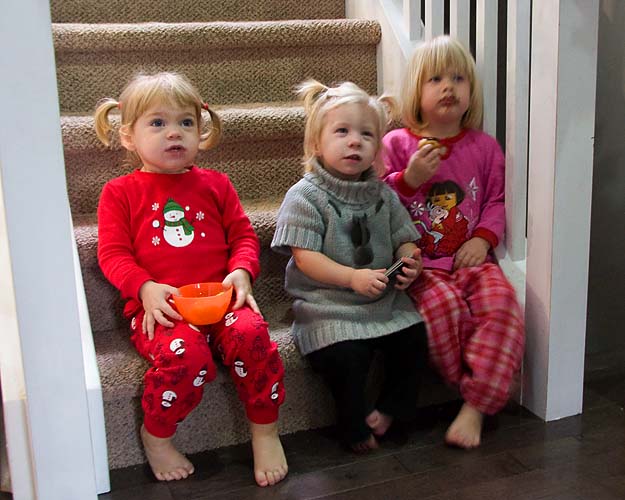Three Girls On the Stairs