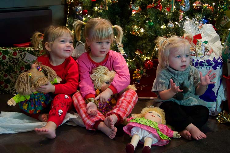 Three Girls & Three Dolls