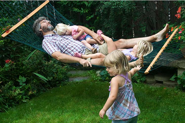 Swinging with Grandpa