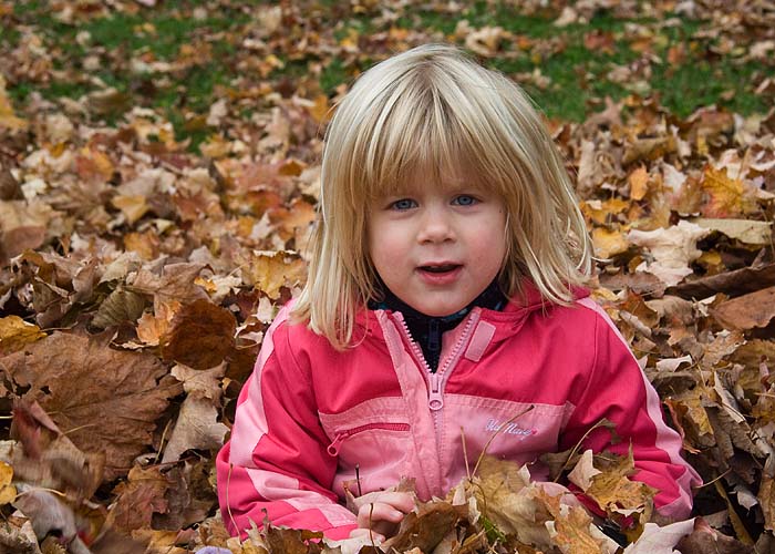 Rachel In the Leaves