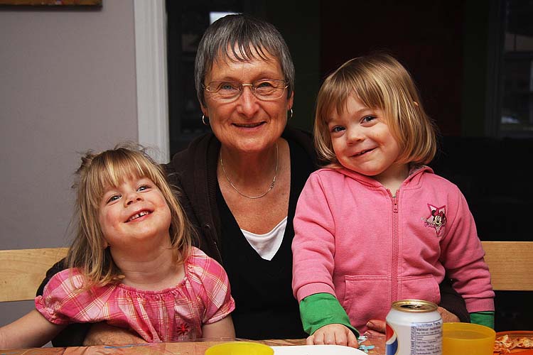 Posing with Grandma
