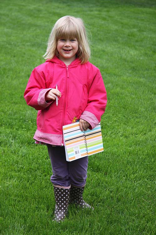 Rachel with her New Journal
