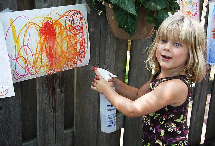 Turning Her Drawing Into a 'Painting'