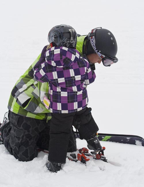 Putting on the Skis