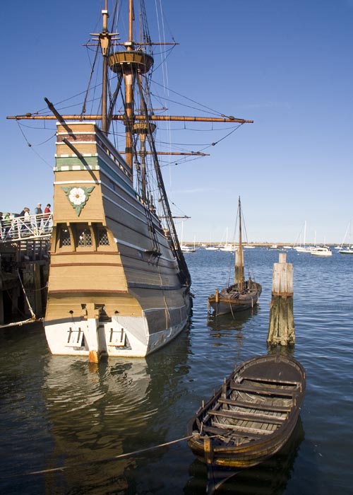 Mayflower II and Longboat