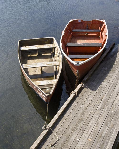 Two Wooden Rowboats