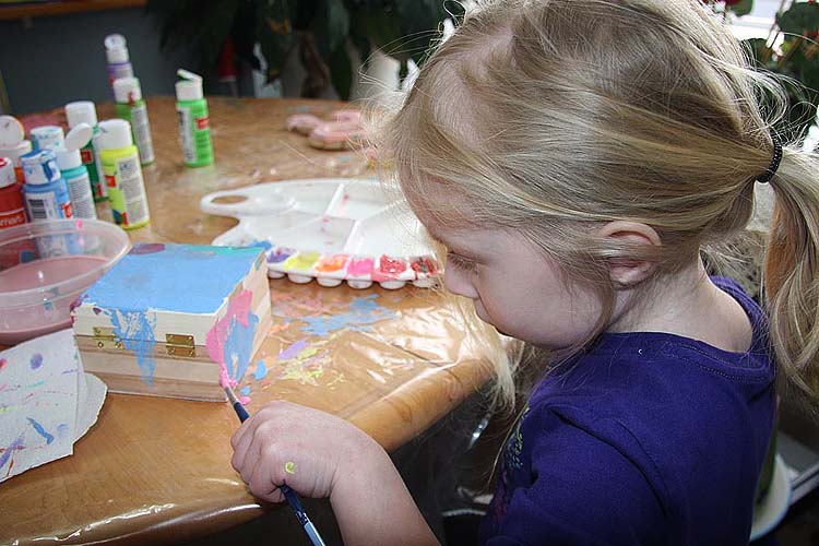 Natalya Painting Her Box
