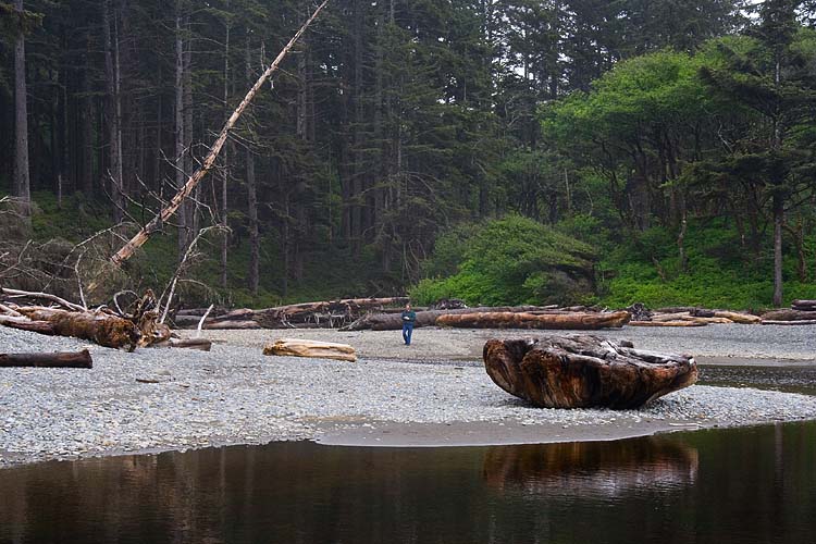 Jan Exploring Ruby Beach