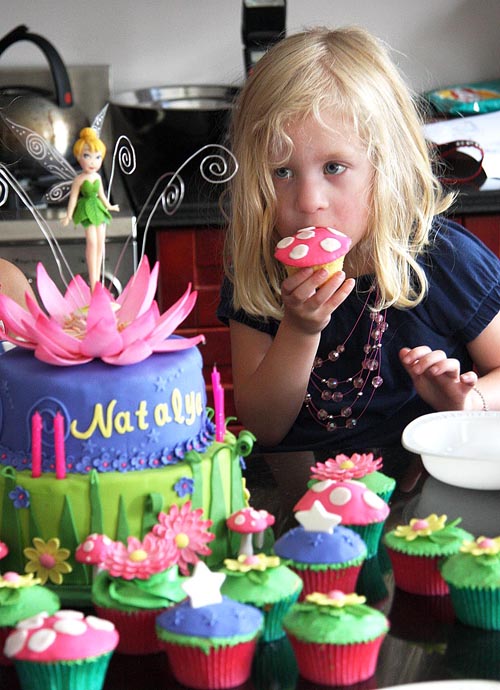 Natalya and the "Mushroom" Cupcake