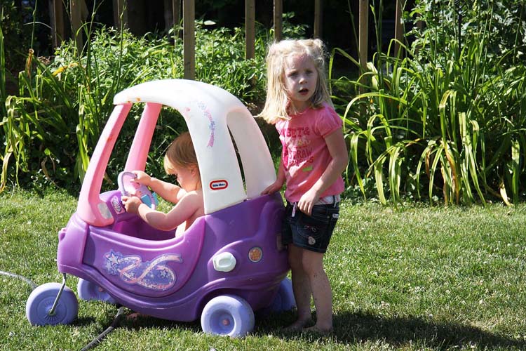 Giving Hailey a Push
