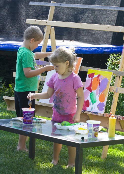 Teagan and Austin Paint