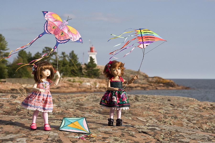 Flying Kites at the Lighthouse