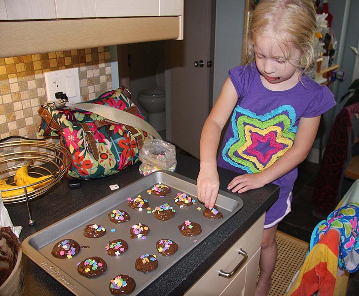 Decorating the Cakes Before they Bake