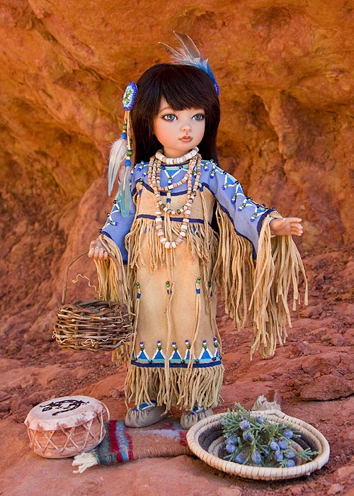 Byuri and Her Baskets, at Red Canyon