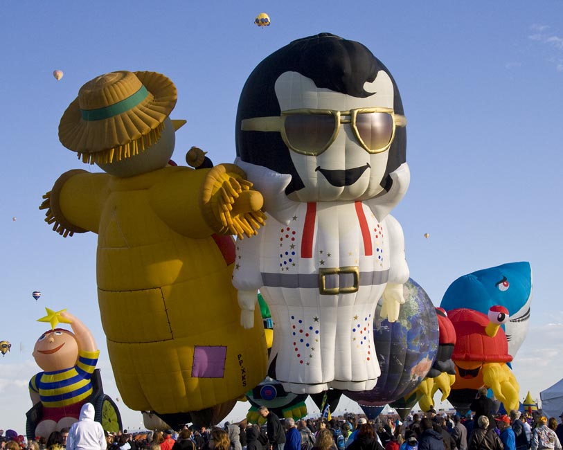 Elvis Fending Off a Scarecrow