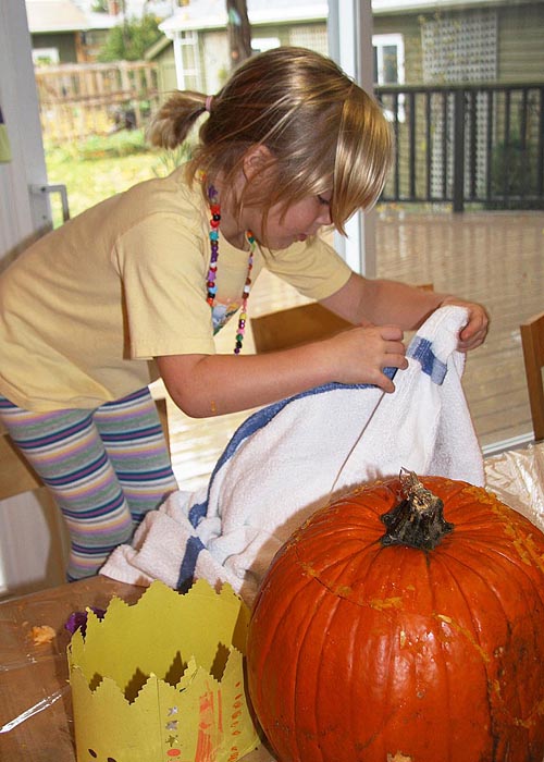 Wiping Off the Pumpkin