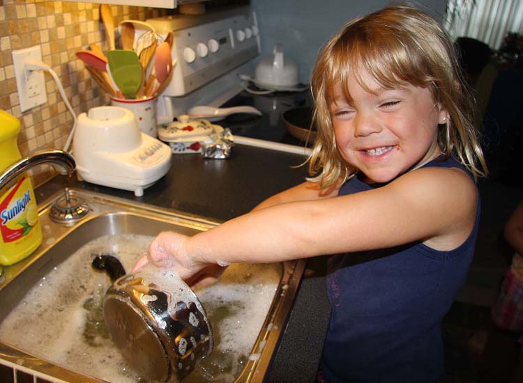 Teagan's Turn to Wash