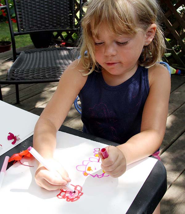 Teagan Draws an Impatiens