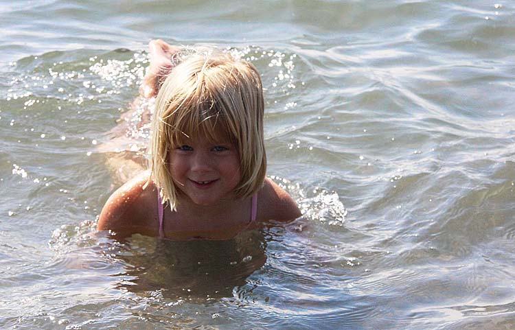 Rachel Enjoying the Water