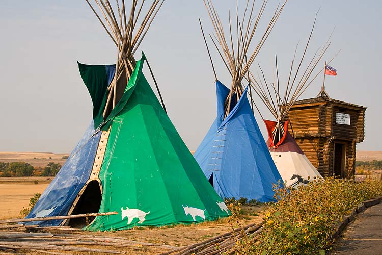 Teepees and Fort Tower