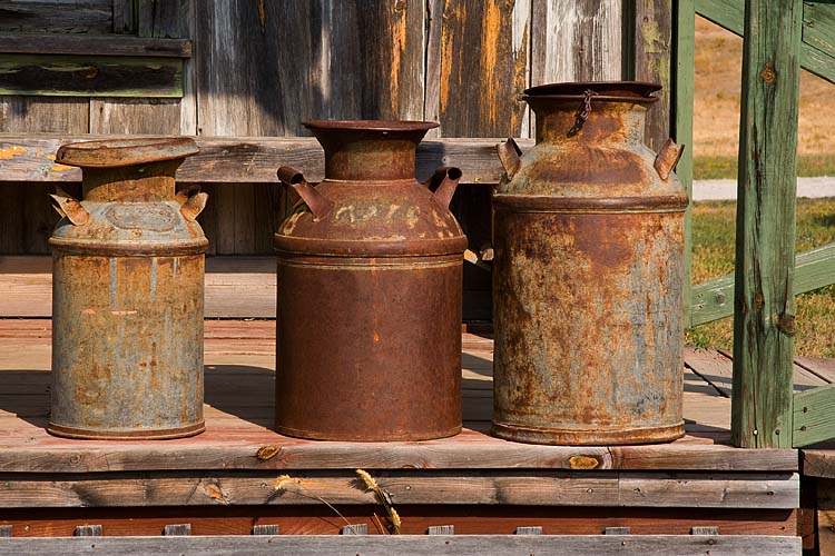 Rusty Milk Cans