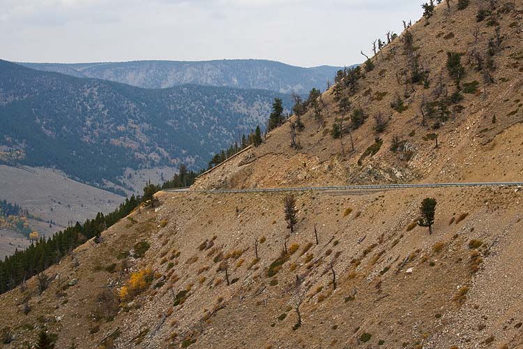 Road Cut Into an Avalanche Slope