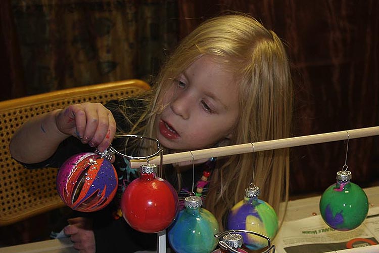 Painting and Decorating Ball Ornaments