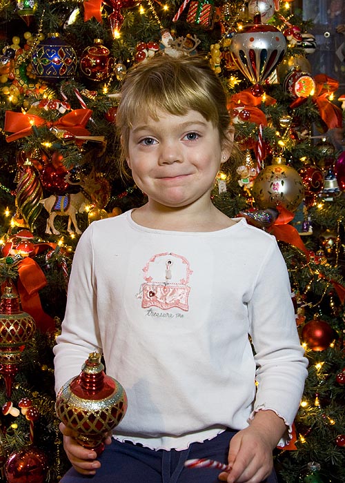 Teagan and our Tree