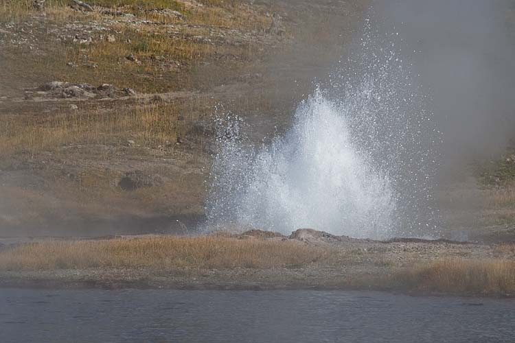 Firehole Lake Geyser Erupts