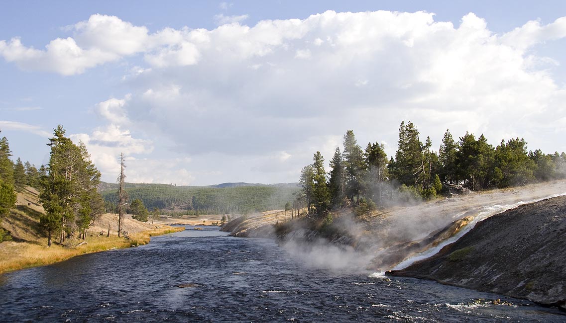 Firehole River through Midway Geyser Basin