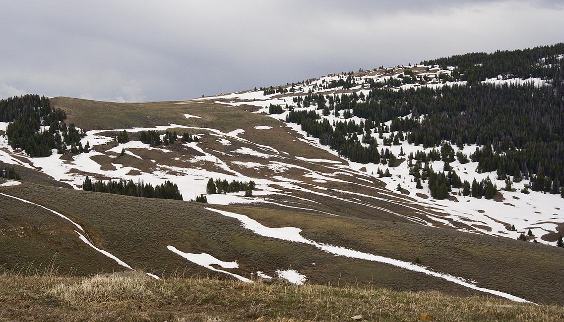 Snow Drifts in the Mountains