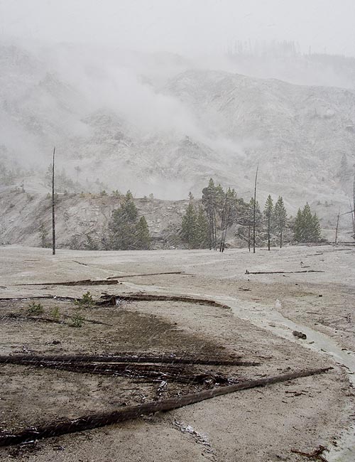 Roaring Mountain in the Snow