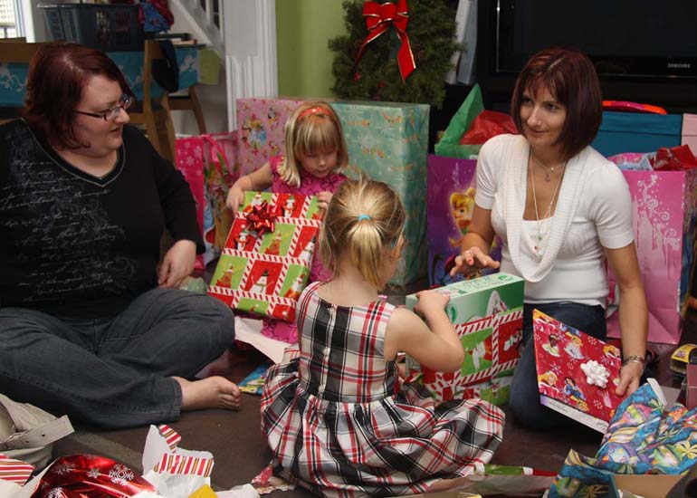 Opening Gifts at Home with Marie-Ev
