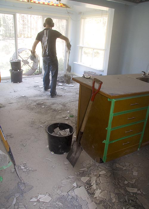 Ripping Out the Ceramic Floor