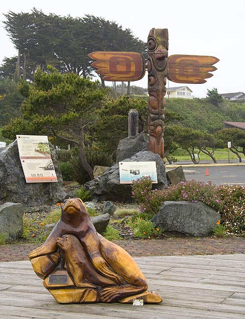 Totem Pole and Seal Carving