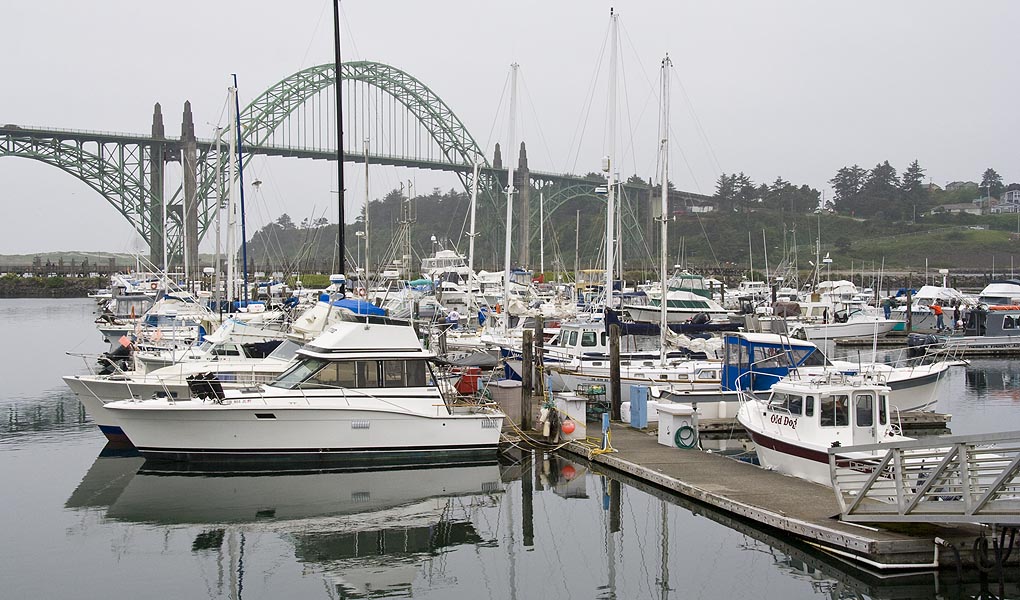 Cabin Cruisers and Sailboats, Newport Harbour